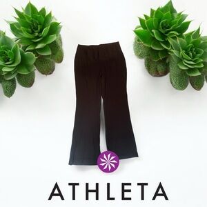 Athleta XL ribbed maroon black flare pants. Pull on athleisure. Like new
